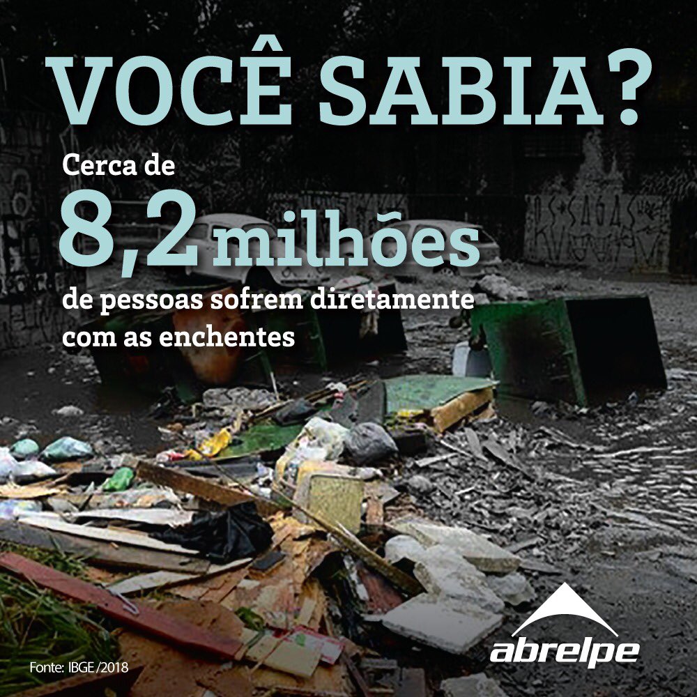 E um dos principais fatores causadores é o resíduo descartado incorretamente nas vias públicas. 
Bueiros entupidos, rios assoreados e outras consequências que podem ser evitadas com o manejo adequado e o comportamento consciente de cada cidadão.

#VocêSabia #Abrelpe #Resíduos