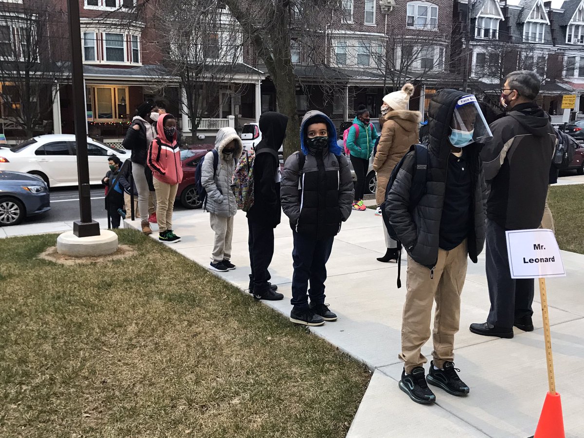 SDoLancaster's tweet photo. Students are arriving for their first day back @RMSSdol! #SafelyLearning https://t.co/RFYYLRR7jF