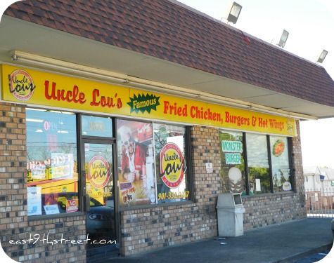 Fried Chicken: Gus's World Famous Fried Chicken is gonna have a line no matter what time you get there. It's hot/spicy, there is no mild. Dodge's Store is the best Gas Station chicken you'll ever eat. Get a side of JoJos. TRUST ME. Uncle Lou's got a down home taste you'll love.