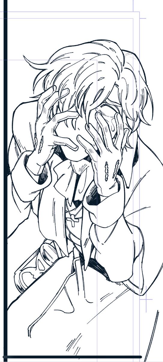 いま描いてるとこあんどるくんずっと泣いとる 
