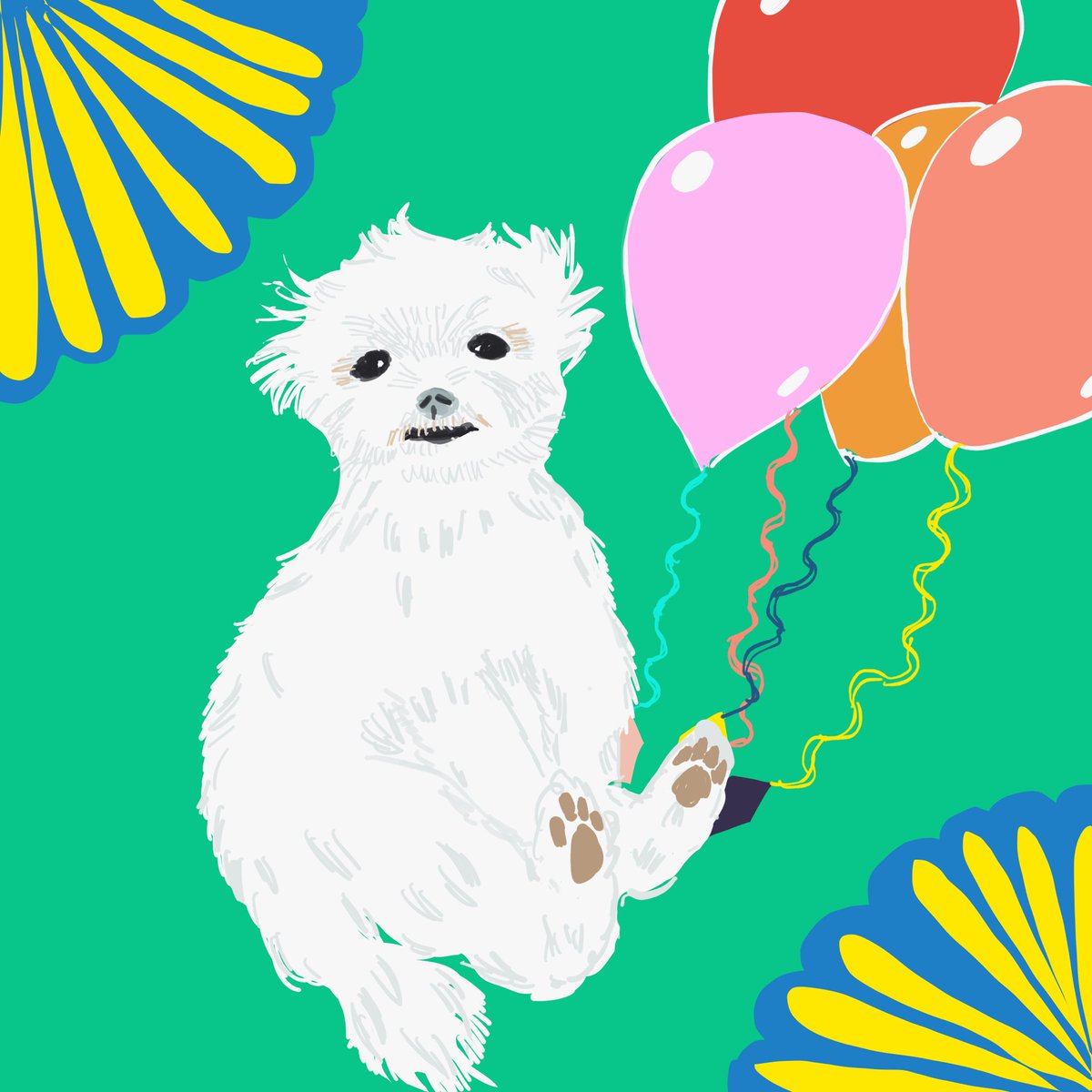 shibilder's tweet photo. 🐶🎈

#illustration #artwork #painting #dogillustration  #followme #drawing #イラスト #イラスト好きな人と繋がりたい #犬イラスト https://t.co/Hpgbc6AASi