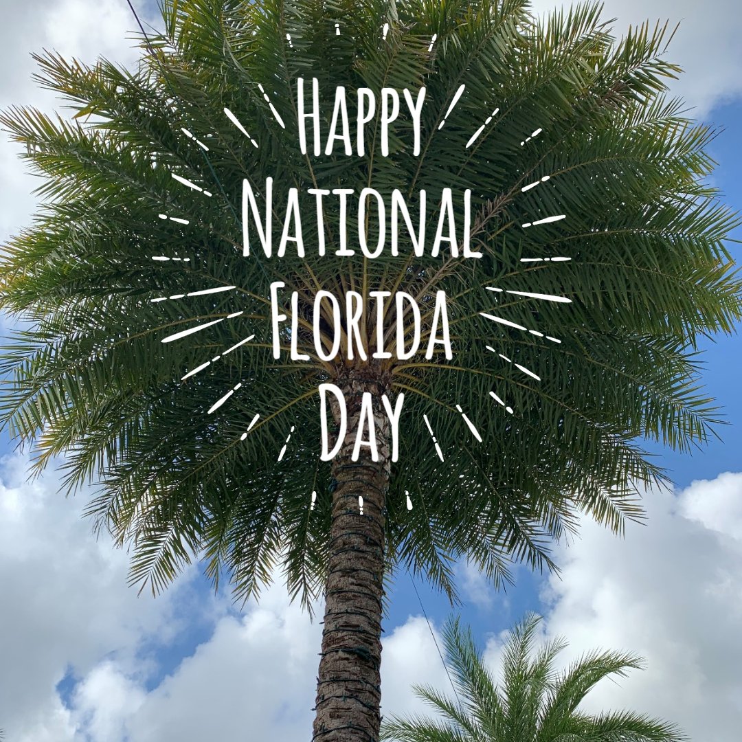 Today we celebrate the birth of the state we're so lucky to call home! Have a great day shopping under the palms 😎🌞🌴#NationalFloridaDay #altontowncenter #palmbeachgardens #jupiterflorida