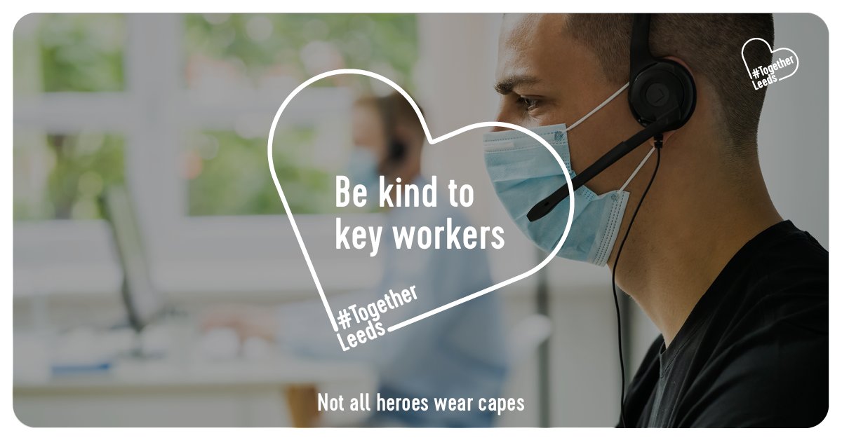 LeedsCC_News's tweet photo. From doctors to nurses and pharmacists, and from essential retail workers to delivery drivers and security staff, we would like to encourage everyone to be mindful of the extra pressure our key-workers are under and remember that kindness goes a long way. https://t.co/Tz0bGR2JvN