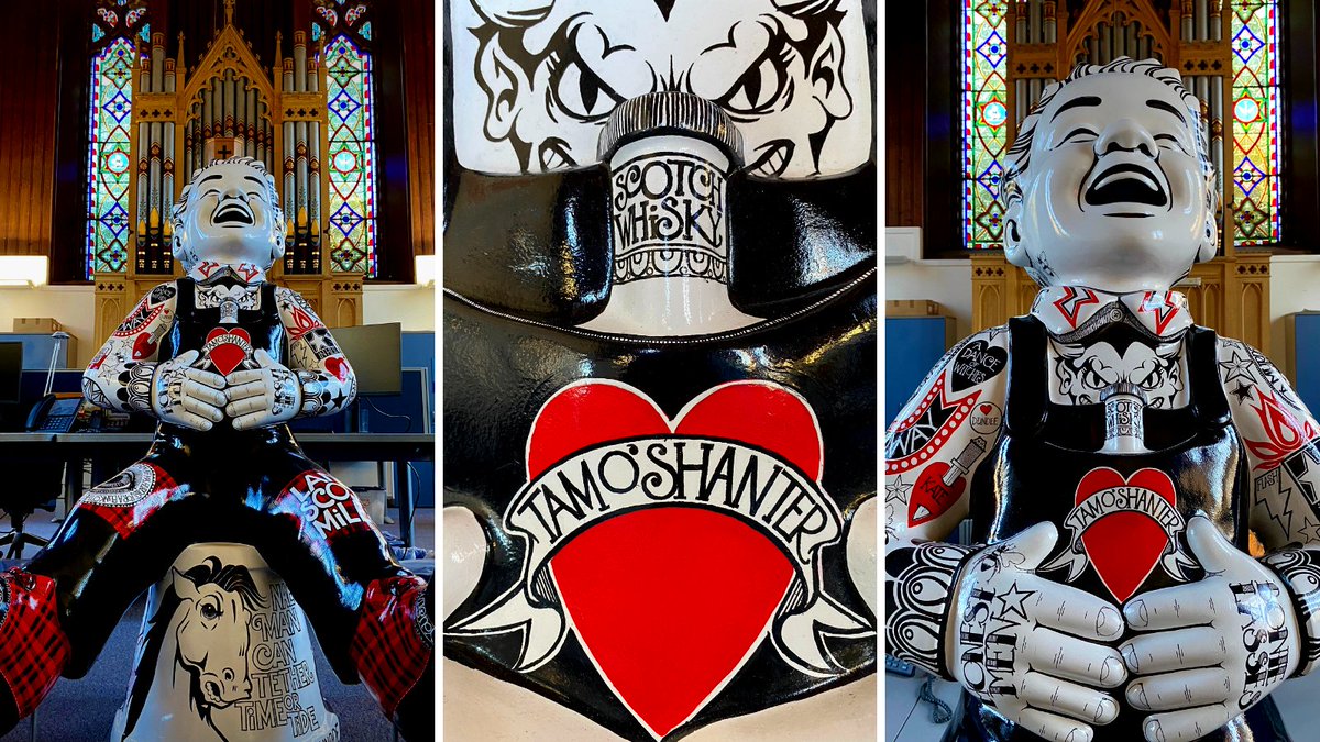 ‘Oor Rabbie Rides Again’ created by <a href="/smcgilldesigns/">Susan McGill Designs</a>, watches over our church studios, bringing the legend of Tam’ O Shanter to life.

Our celebrations of the National Bard look a little different this year but we look forward to a celebratory ceilidh soon. Sláinte!🏴󠁧󠁢󠁳󠁣󠁴󠁿 #BurnsNight