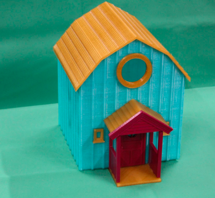 3DFilaPrint's tweet photo. Look at this gorgeous #Birdhouse #printed with #CPE HG100 filament from @Fillamentum
The #Filament is #UV & #WaterResistant #Strong & #Colourful
These colours have guarantee #FDA certification.
AND This #CoPolyester contains #bio based #Monomer & can be #Recycled! https://t.co/YRWXRCtT2P