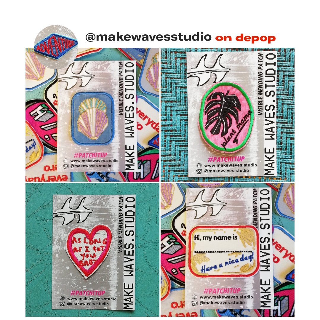 katy_casey's tweet photo. MAKE WAVES Studio are on DEPOP too now!!
#clothespatches #sustainablefashion https://t.co/fpqjuTQgwG https://t.co/WlkIdQLUJP