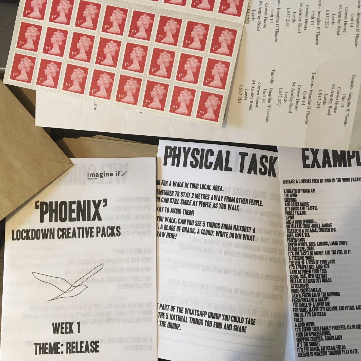 imagine_if_co's tweet photo. Our first Creative Lockdown Pack for the #PhoenixProgramme participants went out last week! We can’t wait to see their responses to the tasks, questions and prompts.💚

#ArtSavesLives #ActiveChange #CriminalJusticeSystem https://t.co/SCbGUL1Rd3