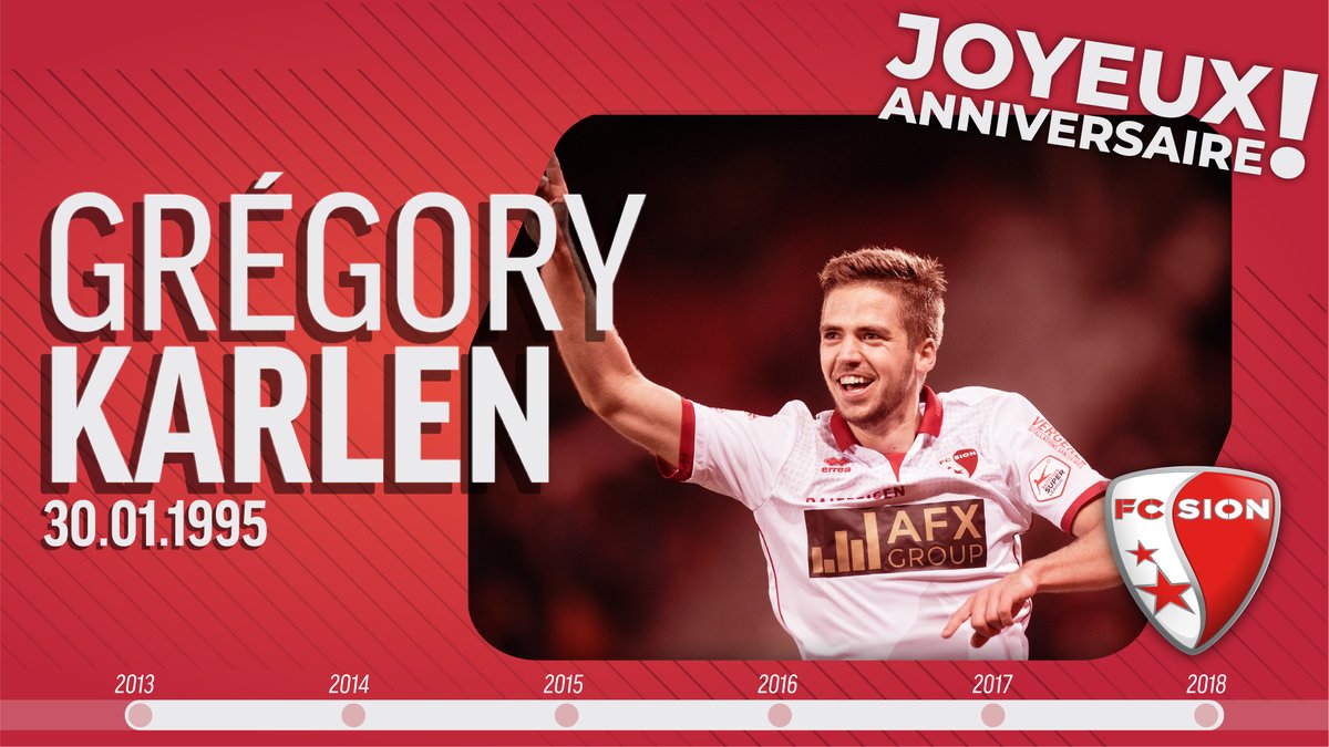 Fc Sion Le Fc Sion Souhaite Un Joyeux Anniversaire A Gregory Karlen Qui Fete Ses 26 Ans Forme Au Club Il Evolue Desormais Au Fcthun Official Fcsion Tousensemble