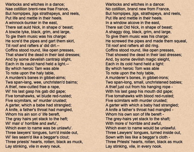 Do you like basic dudes narrowly avoiding terrible fates? Then let me introduce you to one of the greatest ever pieces of storytelling, where a man so loses the run of himself at the sight of a short skirt, he calls the literal forces of hell on himself. http://www.robertburns.org.uk/Assets/Poems_Songs/tamoshanter.htm