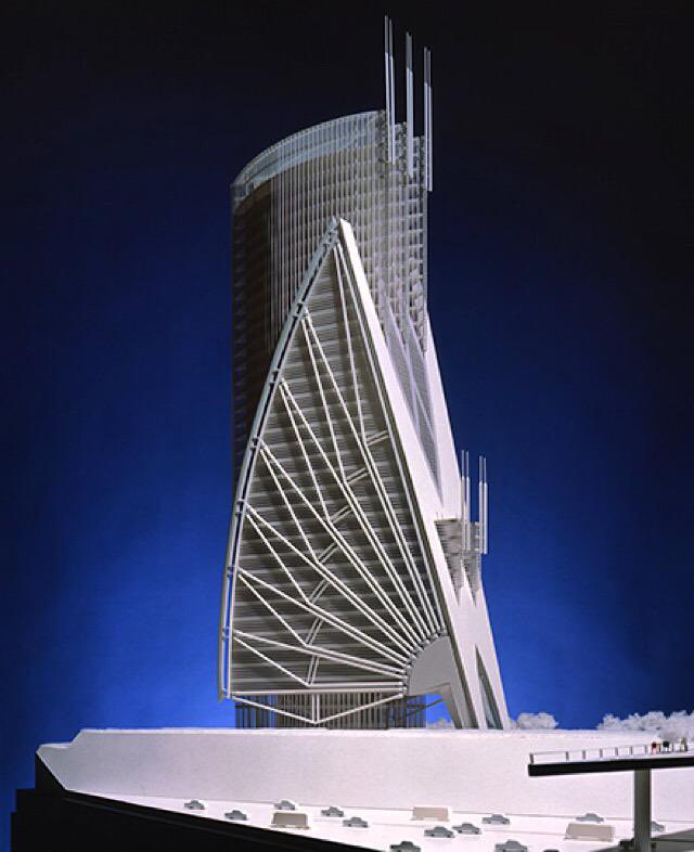 This was another skyscraper proposal by Takamatsu that I got very excited about but was sadly never built, Ela Tower, next to the Ayalon in Tel Aviv, Israel, from 1996