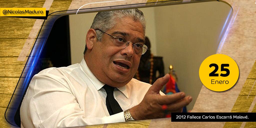 Conmemoramos 9 años de la siembra del Abogado de la Patria, Carlos Escarrá Malavé. Hermano y amigo que legisló por y para el pueblo. Un militante que defendió la participación del poder popular como base fundamental para las grandes transformaciones sociales. ¡Honor y Gloria!