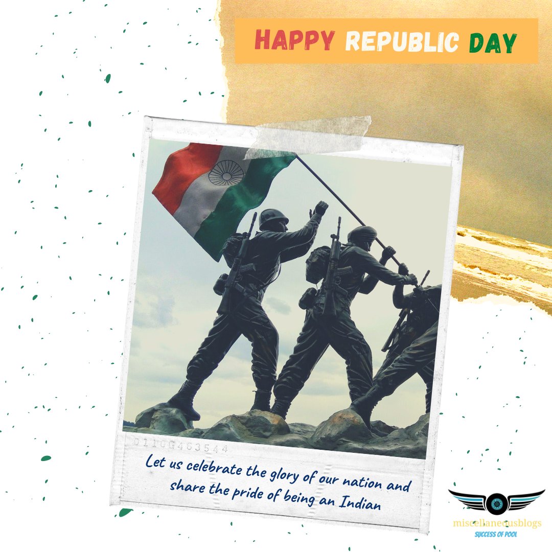 miscellaneblogs's tweet image. Let us celebrate the glory of our nation and share the pride of being an Indian! 
#HappyRepublicDAy2021 
#HappyIndianfreedomDays #Indians #let&apos;s #celeberategloryofthenation #NationalFestival2021 #republicdaypost2021 
#Newpost  #RepublicDaypost #salutetoIndia #ProudtobeanIndian