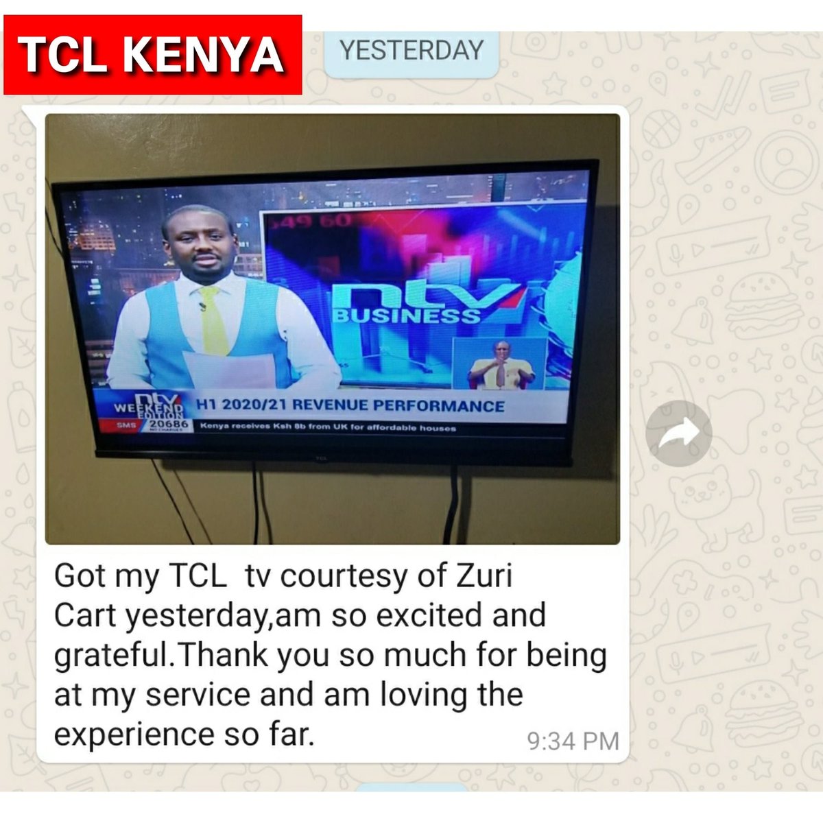 tclkenya's tweet photo. Genuine Products, Transparency &amp; Good Customer Service is what we strive for!!🙏🏽💯❤ #TCLKENYA #TCL #ZURICART https://t.co/l0sAE4bIVW