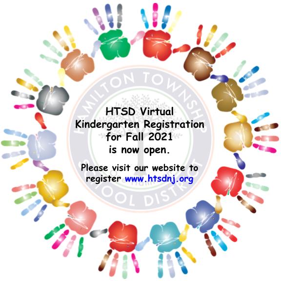 HTSD Kindergarten Virtual Registration is OPEN!
Please RETWEET

Children entering Kindergarten in Sep. 2021, must be 5 years of age on / before Oct. 1st. Visit our website for more info.

<a href="/ScottRRocco/">Scott Rocco, Ed.D.</a> <a href="/HTSDSecondary/">Jim Altobello</a> <a href="/oboylejf/">Jim O'Boyle</a> <a href="/HTSDCurriculum/">Hamilton Twp. C&I</a> <a href="/HamiltonTwpNJ/">Hamilton Township NJ</a> 
#HTSD #OneHamilton