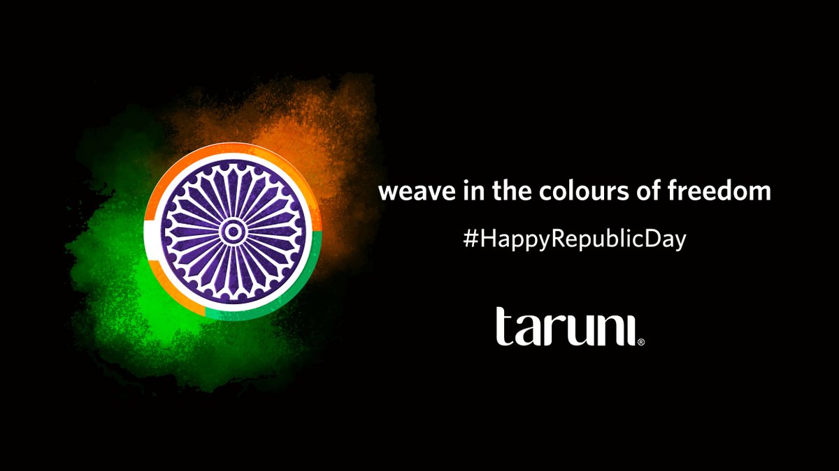 TaruniOfficial's tweet photo. A nation woven in the fabric of oneness is a nation worthy of tribute. #HappyRepublicDay.

#taruni #FlagOfFreedom #Prosperity #January26th https://t.co/47kRP7u7u8