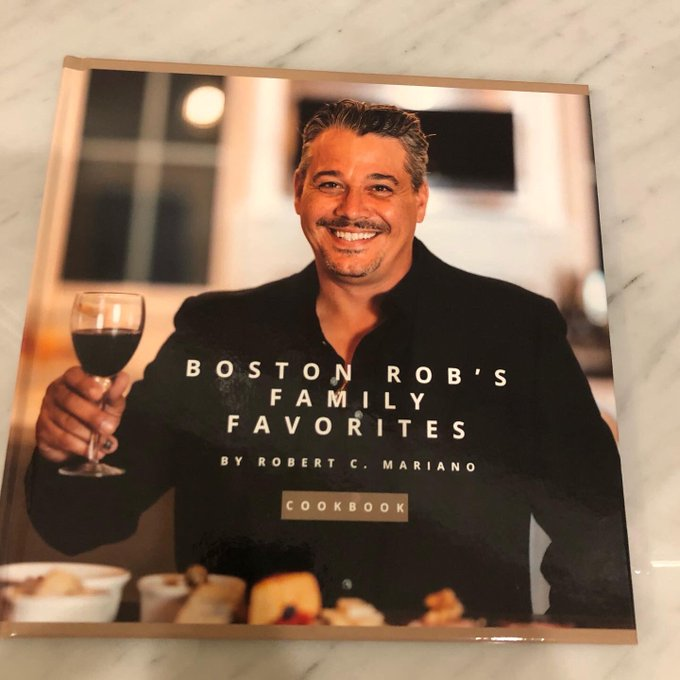 SurvivorStick's tweet photo. I am horrified - nay, distraught even - that Boston Rob's cookbook 'Boston Rob's Family Favorites' is listed as being authored by one Robert C. Mariano. Isn't anything sacrosanct anymore?! https://t.co/bYW0SHLBKe