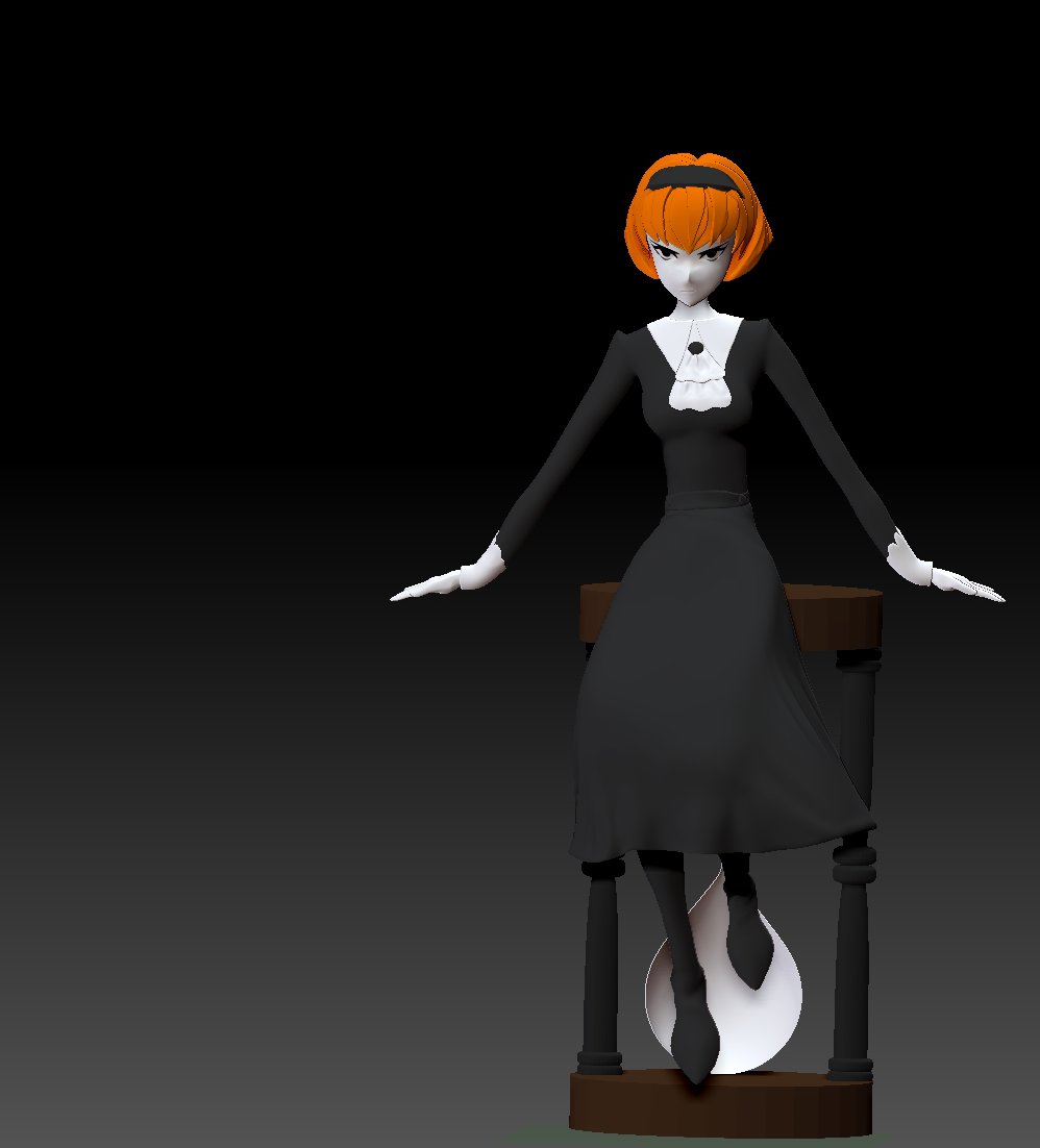 Hide Zbrushの勉強に大好きなキャラクターを作っていこう第一弾 ビッグオーのr ドロシー ウェインライト Zbrush難しいです