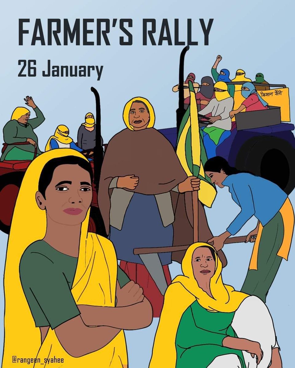 #Farmers across India are writing a new chapter in the history of #resistance. 

Hail the #Republic of #Farmers! 

Defeat the #Republic of #Corporates! 

This is a battle for food, farmers & freedom. 

Join the #RepublicDay2021 Parades of Farmers tomorrow. 

#RepealThreeFarmActs