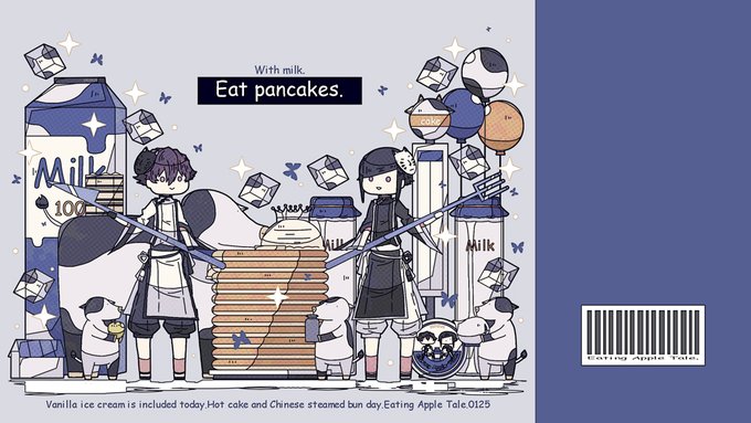 #E_A_T_3
ホットケーキの日?榊原と斎藤さん(白黒中華) 