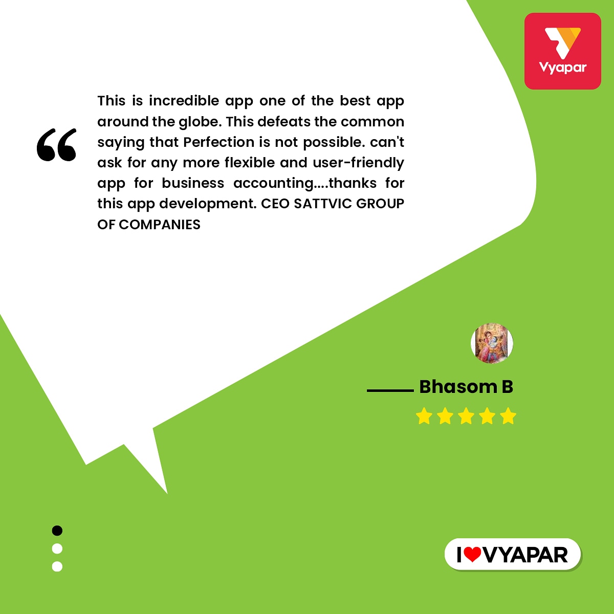 VyaparApp's tweet photo. React with a ❤ if you agree. 😍
.
What do you like about @vyaparapp ? Let us know in the comments. 😍
Ab har business banega digital 📚
#review #CustomerService #happycustomer #CustomerSuccess #customersatisfaction #Businessman #smallbusinessman #kirana #vyapari #feedback https://t.co/4UzSWjRPDO