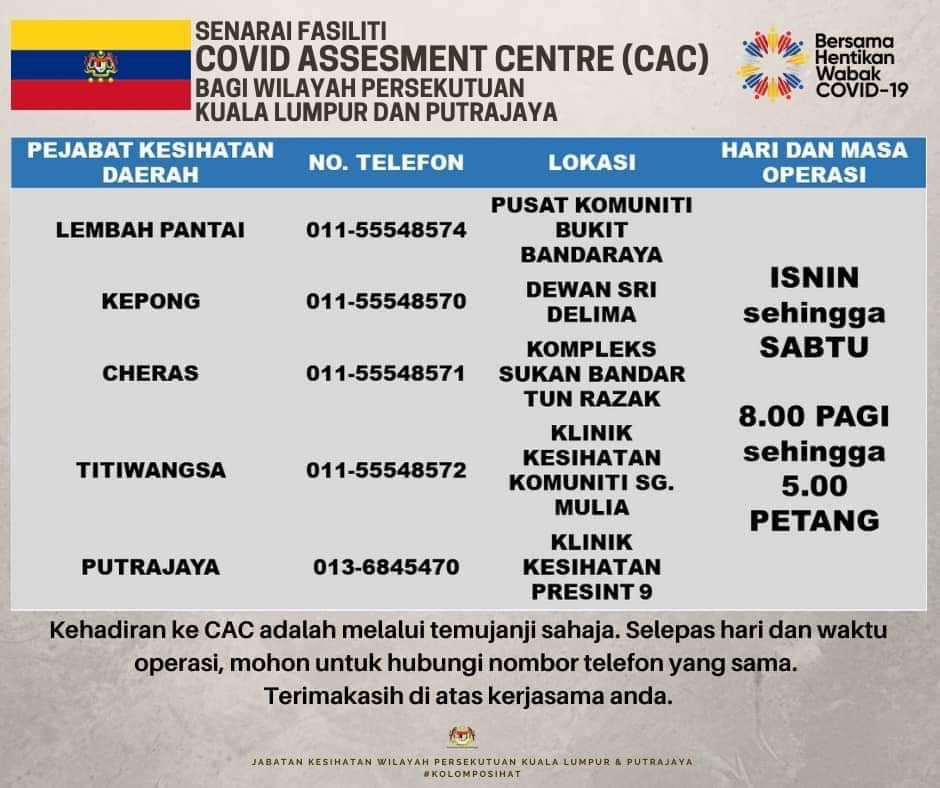 health_malaysia's tweet photo. Anda positif? Tapi tak dipanggil-panggil oleh Pejabat Kesihatan Daerah?

Mereka mungkin mengalami beban yang tinggi. Sekarang dah mudah.

Tidak lagi perlu berhari-hari untuk menunggu call. Hanya perlu datang ke CAC. Anda akan dikuarantinkan terus dari sana https://t.co/GxwCrvfOZm https://t.co/cPogiT3ufV