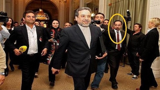 4)Parsi has close ties with Iran’s senior officialsL-Parsi close to Iran’s deputy FM  @araghchi during the 2015 nuclear talks with ObamaR-Parsi with  @HassanRouhani’s brother Hossein (right) & nuclear negotiator  @TakhtRavanchi (second from right) during the 2015 nuclear talks