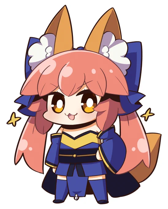 新しい液タブ導入したので試しに1枚描いたまもちゃん #今日のちび玉藻ちゃん 