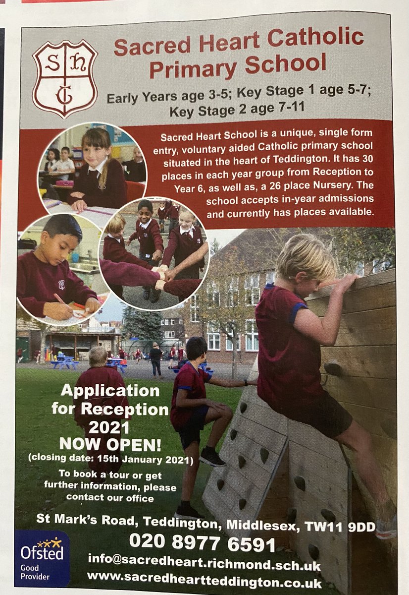 SacredHeartTedd's tweet photo. Do you get the @richmondmag ? If so, we hope you saw our lovely school which was featured in the January edition. Please do share and tell any prospective parents that we welcome in-year admissions too! #SpreadTheWord 
#richmondborough #primaryschool #growinlove https://t.co/ozBB3t5jMR