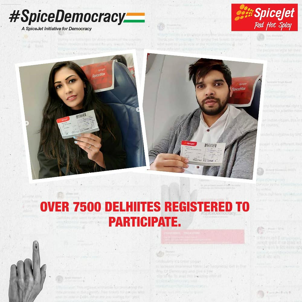 flyspicejet's tweet image. Last year, as part of #SpiceDemocracy campaign, we helped numerous Delhiites fly home and exercise their right to vote. We were overwhelmed by the outpouring of support and participation, and are committed to continue serving Indian democracy as best as we can.
#NationalVotersDay