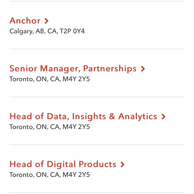 julieadam's tweet photo. Hereโs a quick screen grab of just a few of the killer opportunities available at Rogers Sports & Media. We are hiring for up to 100 roles! Have a look... #Hiring #WinWithRSM https://t.co/GDJMxQg1KN https://t.co/zAEhXg5mt3