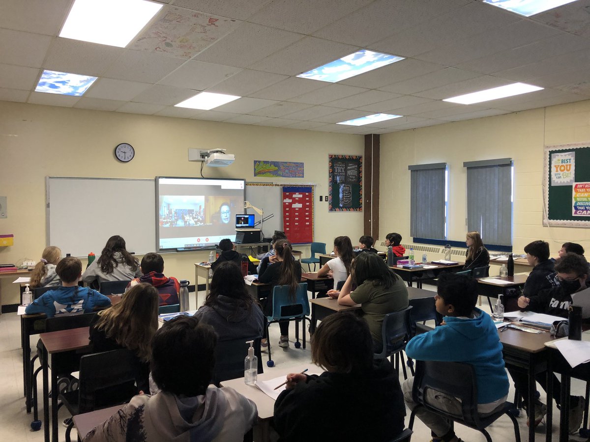 QPMSchool's tweet photo. How LUCKY are we?! Huge thanks to @Music_QPMS for virtually reading to some of our students this morning for literacy week!! They were so excited to chat with Mrs. Rumbolt while she’s off on Maternity leave☺️ @NLESDCA https://t.co/jDwju36Gh4
