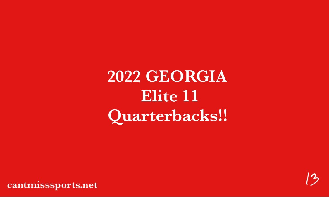 CAN'T MISS SPORTS PICKS (@cantmisssports1) on Twitter photo **College Coaches Take Notice**
Introducing Our Can't Miss 2022 GEORGIA Elite 11 Quarterbacks!!
cantmisssports.net
#9 Kyle Durham
#10 Zack Holtzclaw
#11 Thomas Castellanos
<a href="/Kyle_Durham4/">Kyle Durham</a>
<a href="/ZacchaeusHoltz1/">Zacchaeus Holtzclaw</a>
<a href="/Tommy_casto/">Thomas Castellanos ✪</a> **College Coaches Take Notice**
Introducing Our Can't Miss 2022 GEORGIA Elite 11 Quarterbacks!!
cantmisssports.net
#9 Kyle Durham
#10 Zack Holtzclaw
#11 Thomas Castellanos
<a href="/Kyle_Durham4/">Kyle Durham</a>
<a href="/ZacchaeusHoltz1/">Zacchaeus Holtzclaw</a>
<a href="/Tommy_casto/">Thomas Castellanos ✪</a>