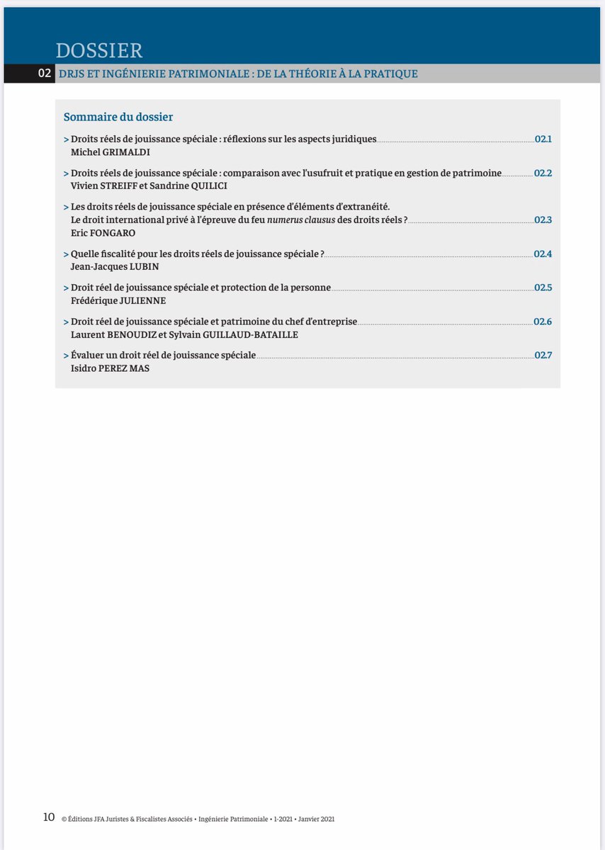 AuteuilNotaires's tweet photo. Dossier consacré au #DRJS : la présentation et le sommaire. https://t.co/5v94SSLGgc