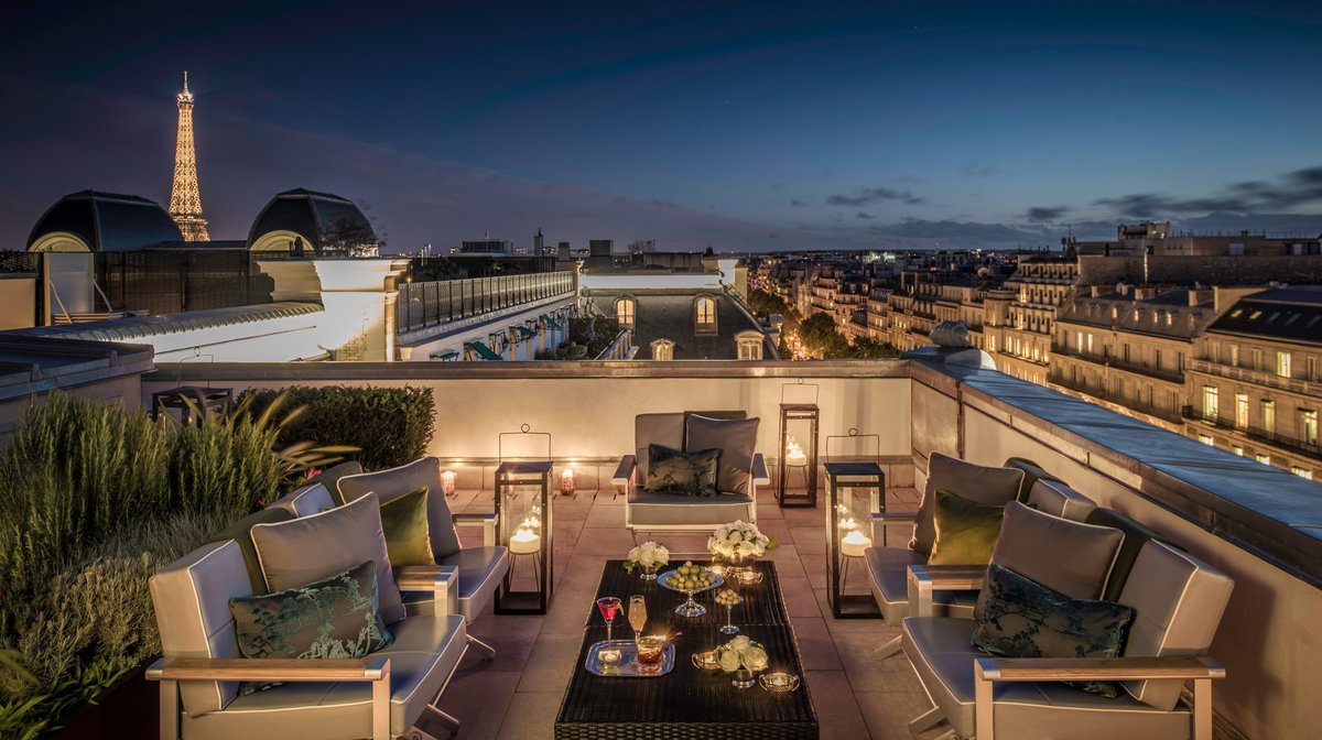 PolycorFrance's tweet photo. The Peninsula Paris, one of the most beautiful luxury hotels in Paris, has a garden terrace with spectacular views of Paris iconic landmarks. #Massangis Jaune Clair stone dresses the ground of this sumptuous rooftop.
Photos : The Peninsula Paris
#ROCAMAT #FrenchLimestone https://t.co/uLmDkgo2BX