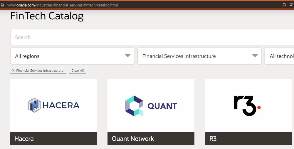 * Fintech partner for Financial Infrastructure for the 2nd largest software company in the world - Oracle (one of only 3 blockchain companies)