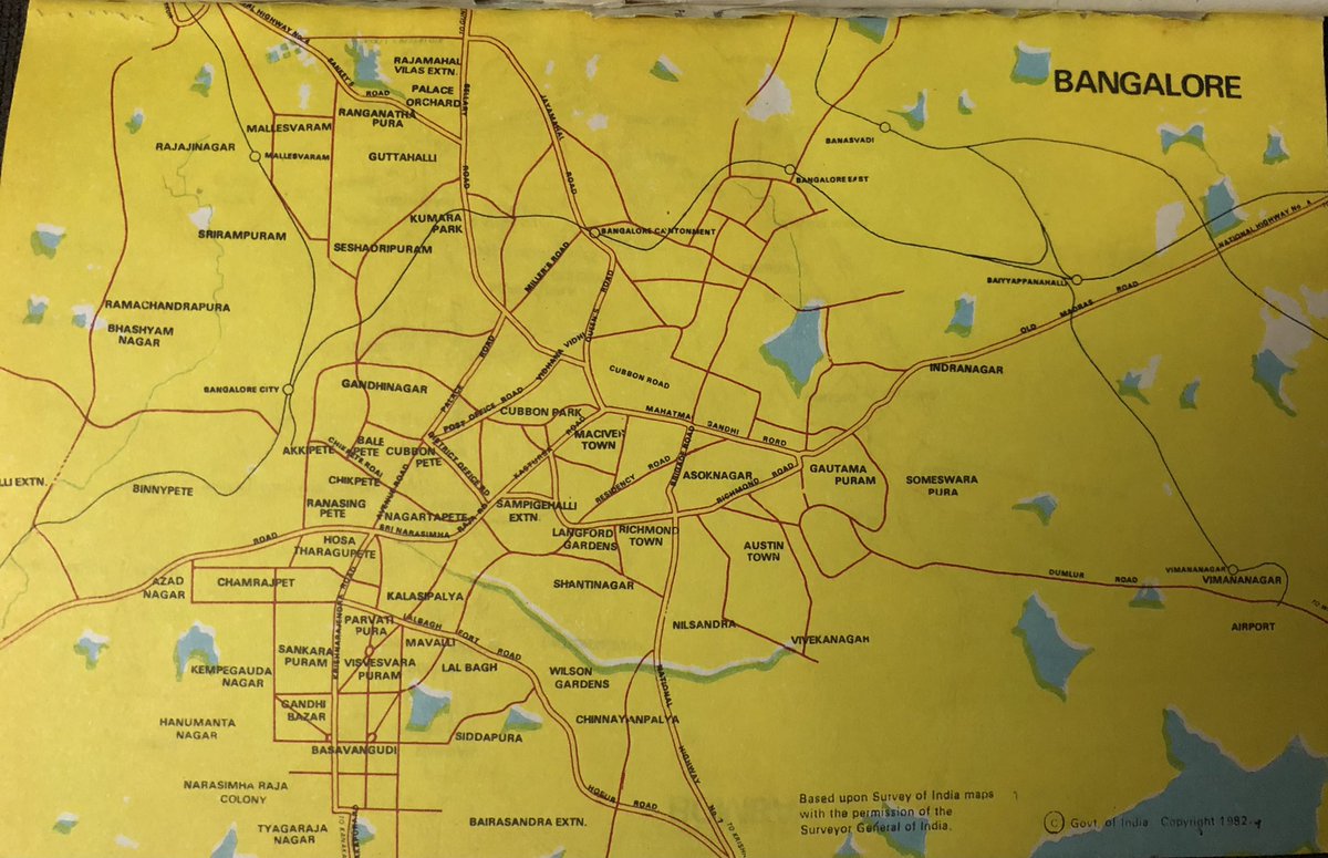 Austin Town Bangalore Map Namma Bengaluroo On Twitter: "Found This #Bengaluru Map In A Dairy Of 1984  . Https://T.co/Ksltqhwsyu" / Twitter