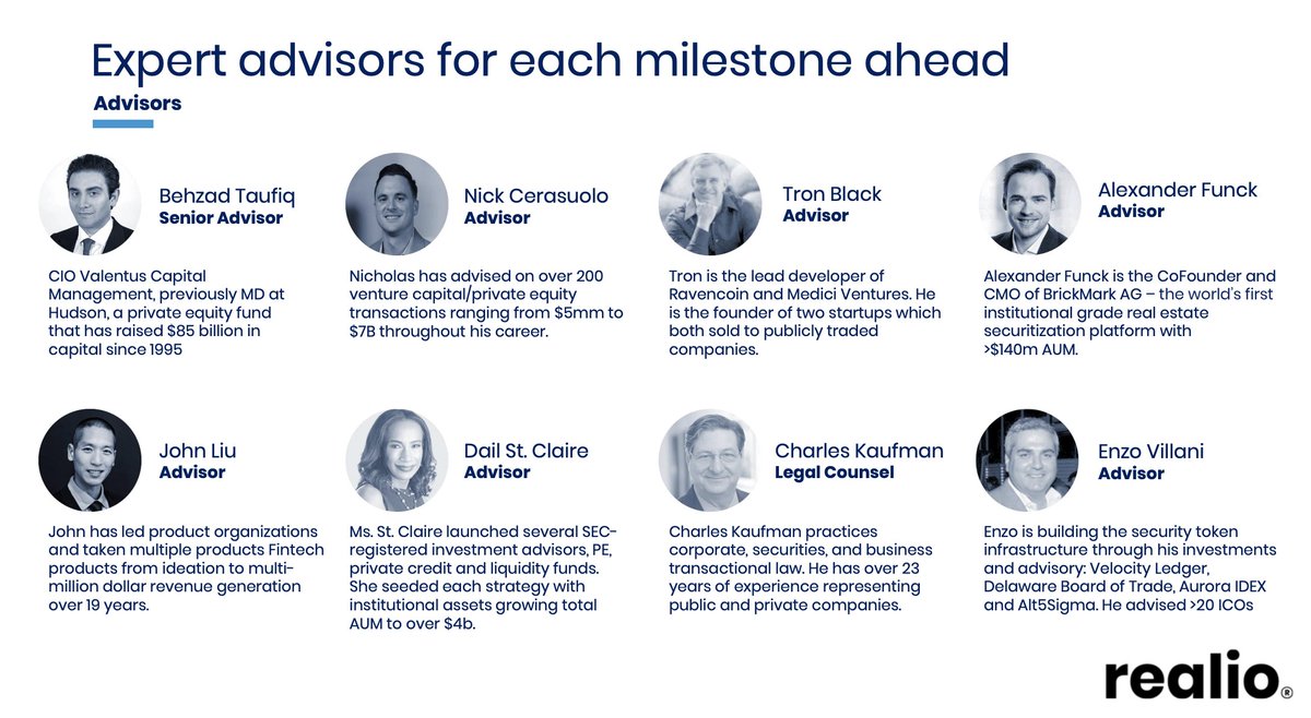 Team- Chad team with ample experience in various fields- Strong lineup of advisors9/