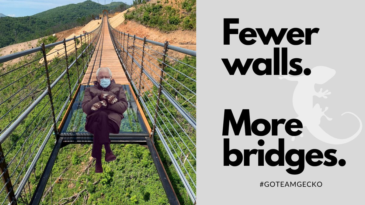goteamgecko's tweet photo. Bernie approved: https://t.co/DvhfE14oAn #fewerwallsmorebridges https://t.co/oiOlx3F69b