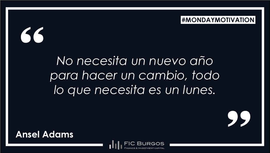FIC_Burgos's tweet photo. "No necesita un nuevo año para hacer un cambio, todo lo que necesita es un lunes."

Ansel Adams.

#felizlunes #mondaymotivation #cambio #inversion #economia #bigdata #marketing https://t.co/XnVrSfx58i