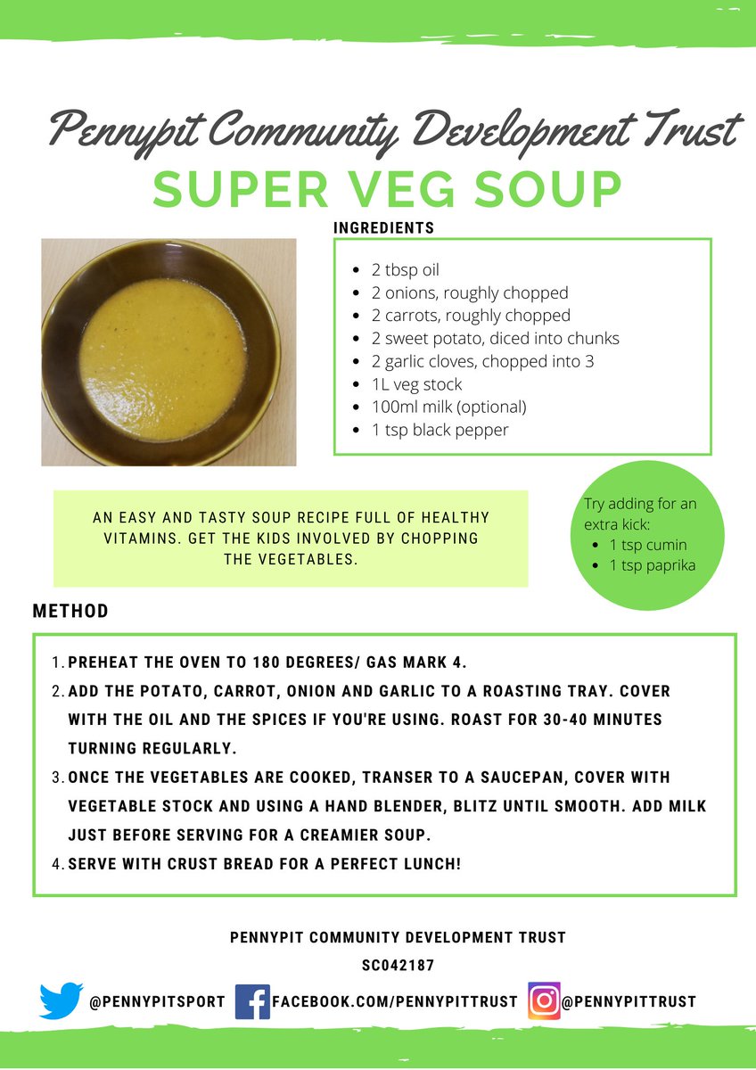 Lockdown Lunches - Super veg soup 🥕
It is packed full of veggies and healthy vitamins! This recipe is good to get the kids involved with the cooking as there are lots of veggies they can help you prepare!

#HealthyEating #cookingonabudget