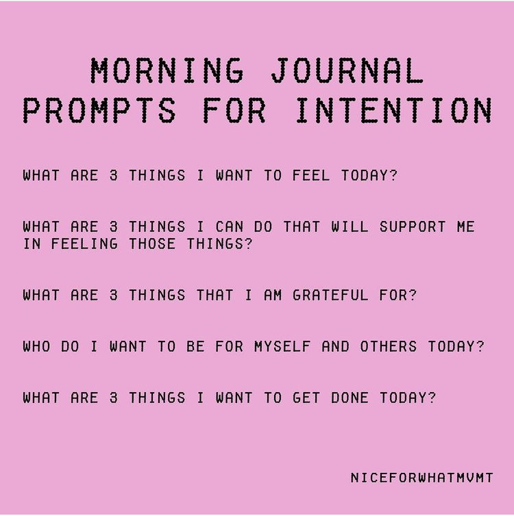 CenterAt353's tweet photo. Research shows journaling can help manage anxiety &amp; reduce stress. Journaling in the morning is also a great way to set an intention for your day: think of it as a way to clean and organize your mind. If you’re not sure how to start, these prompts from @niceforwhatmvmt can help! https://t.co/eeN6wJY3cN