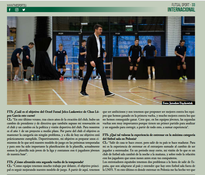 chuslopez23's tweet photo. Muchas gracias @FutsalTimeSport  y @TimeSportEU  por dedicarme un espacio en su periódico digital. Pinchando este enlace podréis descargaros la revista de manera gratuita. https://t.co/7aZqcj8Vgg https://t.co/iRHlM1pdpH