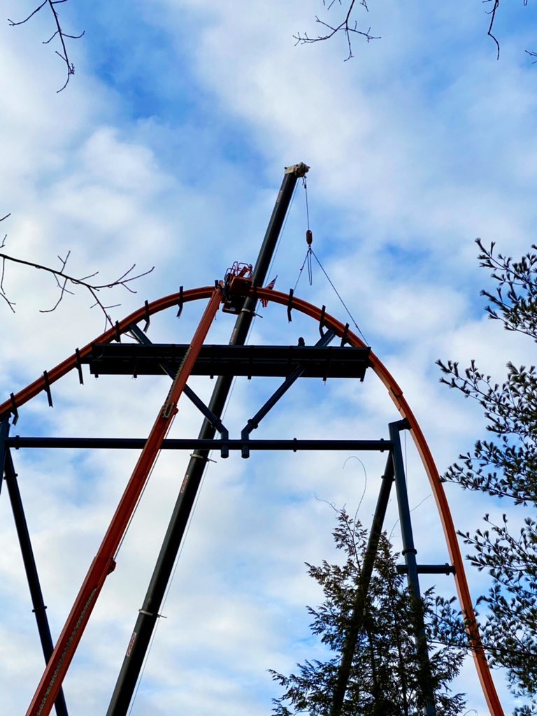 SFGrAdventure's tweet photo. #JerseyDevil Coaster is topping off today! 🥳 https://t.co/mcoDC6hOQ6