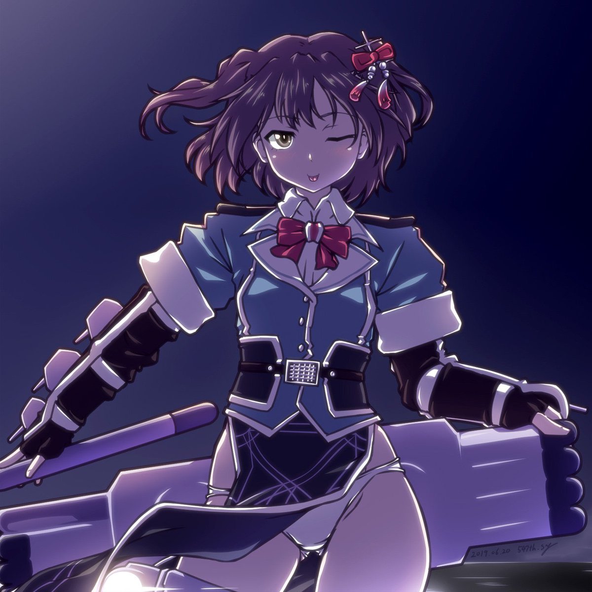 フレッチャー(艦これ) 「過去絵再掲でフレッチャーさんと川内さんを描いた気になっておきましょう…あ、どっち」|547th_syのイラスト