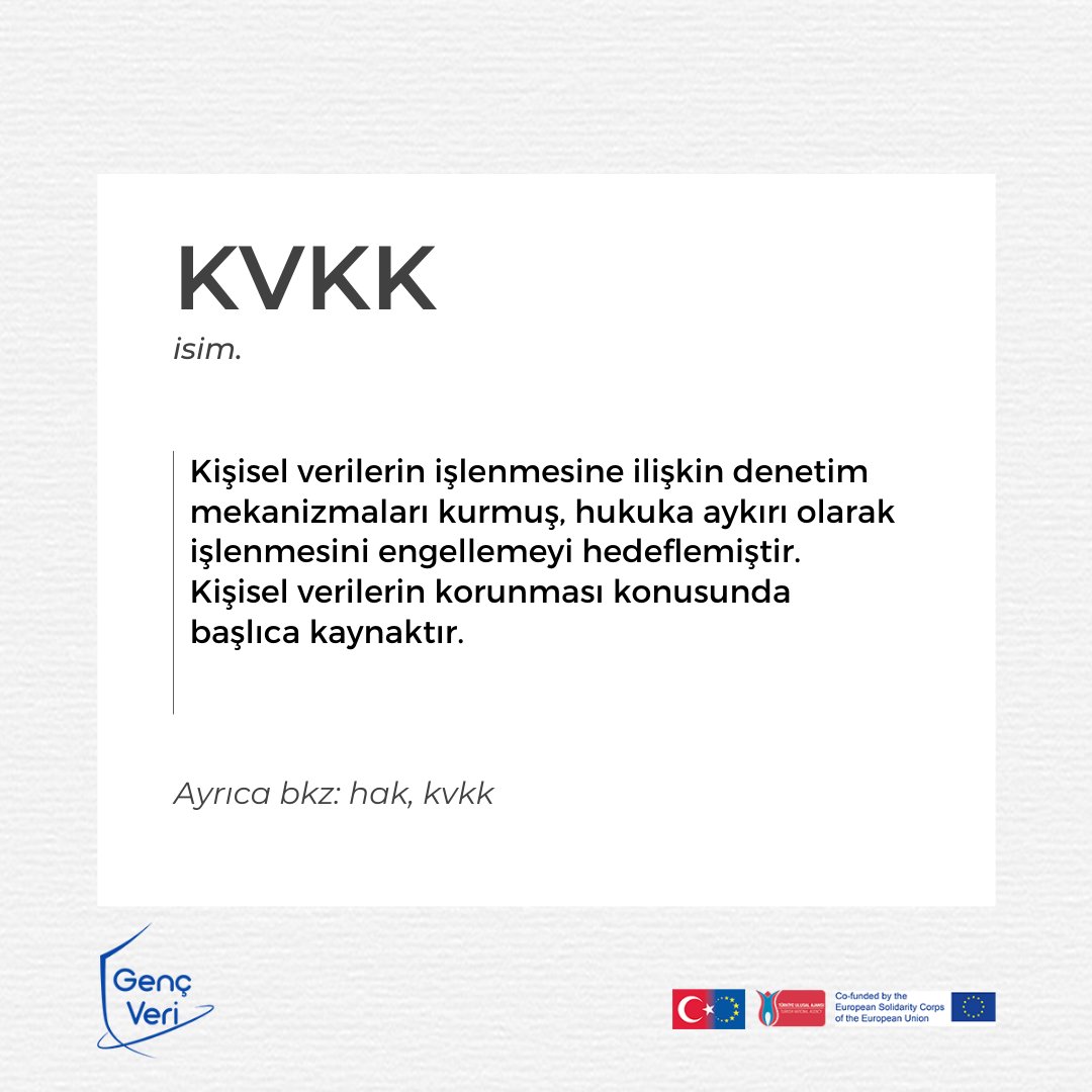 Verin yeterince kişisel mi? #kvkk #gençveri #VeriBiziGözetliyor #OkumadanKabulEtmem