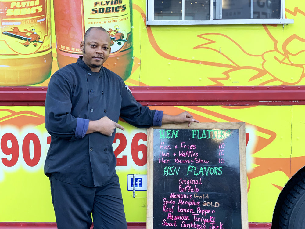 Food Trucks: Flying Sobies. Order a SEASONED CORNISH HEN with beans and slaw. Make sure you ain't got nothing else planned afterwards cause you gon need a nap. Bossman Wings & BBQ (not pictured) is STRAIGHT FIRE. Especially if you catch him parked outside the club late night.