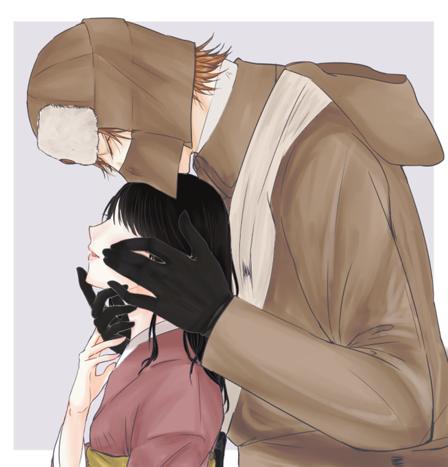 バックハグのtwitterイラスト検索結果