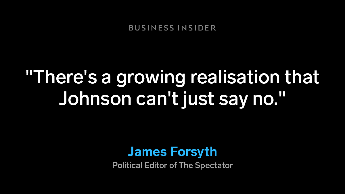 Acceptance of this appears to be creeping into Downing Street with the journalist  @JGForsyth, a close insider of Johnson's administration, writing in  @thetimes that Johnson will likely only be able to delay rather than prevent a referendum. https://www.businessinsider.com/boris-johnson-and-brexit-pushed-scotland-towards-independence-2021-1