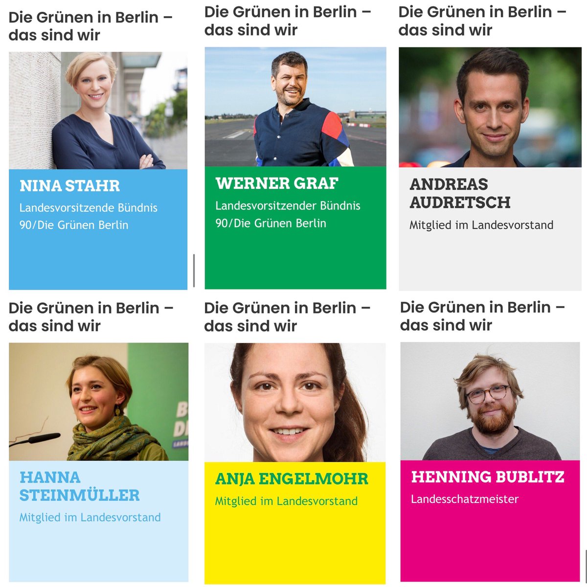 <a href="/zeitonline_pol/">ZEIT ONLINE Politik</a> @UlrichSchulte Hier der 2020 neu gewählte Landesvorstand der NRW Grünen und der Hauptstadt Grünen. So viel zu Anspruch und Realität. <a href="/tazgezwitscher/">taz</a> trifft mit „Bündnis 90 / Die Weißen“ ins Schwarze