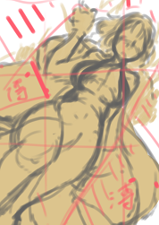#皆さんラフと完成絵を見せてください
線画で絞らないとダメなタイプの人です? 